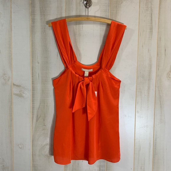 Banana Republic Tops - NWT Banana Republic Orange Tie Front Top XXS